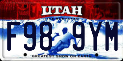 UT license plate F989YM
