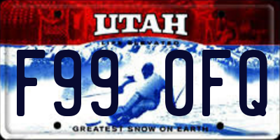 UT license plate F990FQ