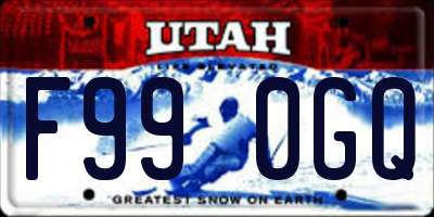 UT license plate F990GQ