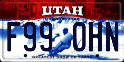 UT license plate F990HN