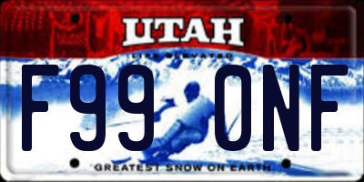 UT license plate F990NF