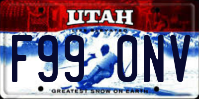 UT license plate F990NV