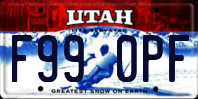 UT license plate F990PF