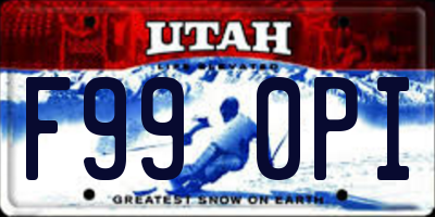 UT license plate F990PI