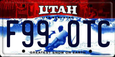 UT license plate F990TC
