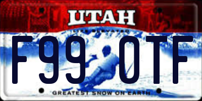UT license plate F990TF