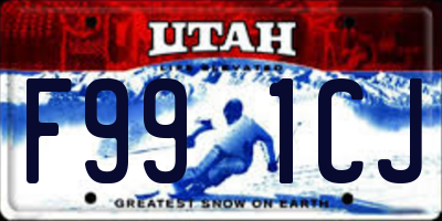 UT license plate F991CJ