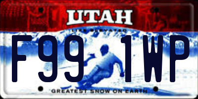 UT license plate F991WP