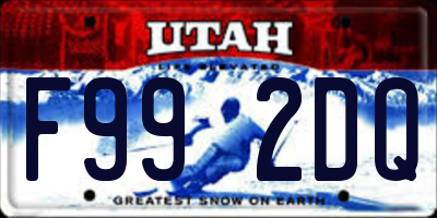 UT license plate F992DQ