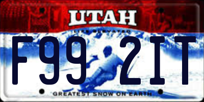 UT license plate F992IT