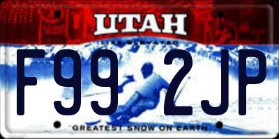 UT license plate F992JP