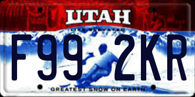 UT license plate F992KR
