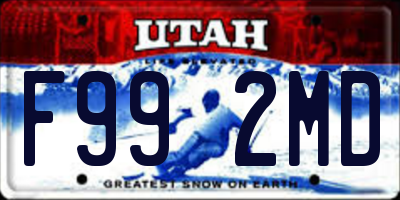 UT license plate F992MD