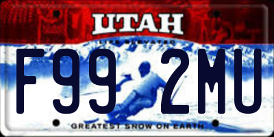 UT license plate F992MU