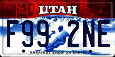 UT license plate F992NE