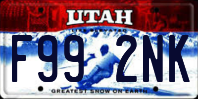 UT license plate F992NK