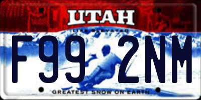 UT license plate F992NM