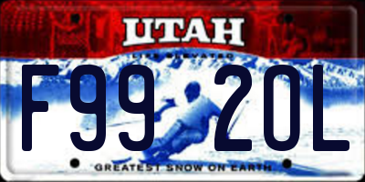 UT license plate F992OL
