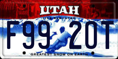 UT license plate F992OT
