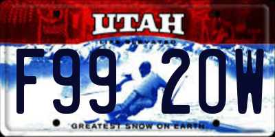 UT license plate F992OW