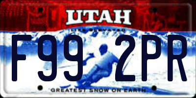 UT license plate F992PR