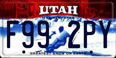 UT license plate F992PY