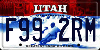 UT license plate F992RM