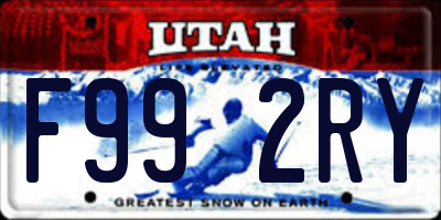 UT license plate F992RY