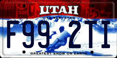 UT license plate F992TI