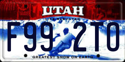 UT license plate F992TO