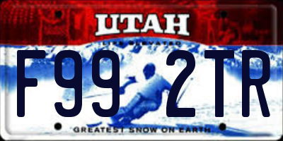 UT license plate F992TR