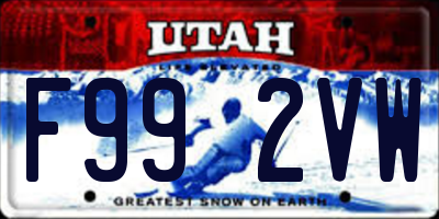 UT license plate F992VW