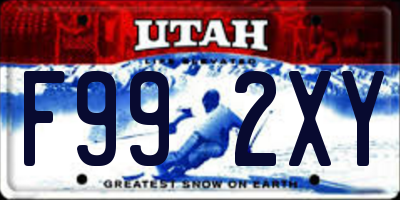 UT license plate F992XY