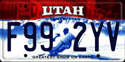 UT license plate F992YV