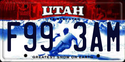 UT license plate F993AM