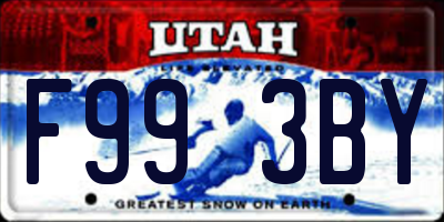 UT license plate F993BY