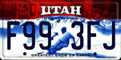 UT license plate F993FJ