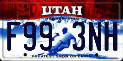 UT license plate F993NH