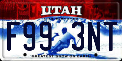 UT license plate F993NT