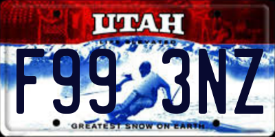UT license plate F993NZ