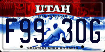 UT license plate F993OG