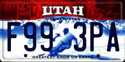 UT license plate F993PA