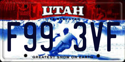 UT license plate F993VF