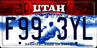 UT license plate F993YL