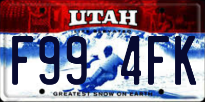 UT license plate F994FK