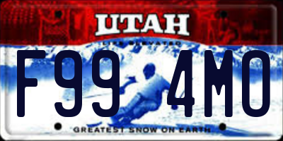 UT license plate F994MO