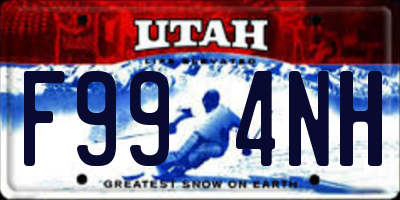 UT license plate F994NH