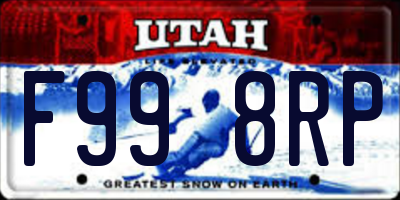 UT license plate F998RP