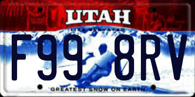UT license plate F998RV