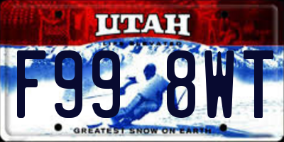 UT license plate F998WT